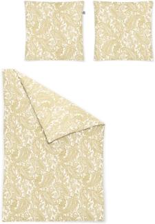 Irisette Florenz Premium Mako Satin Bettwäsche 155x220 Paisley gold ocker 8447-40