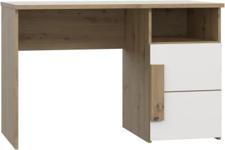 FORTE Arkina Schreibtisch mit 1 Tür , Holzwerkstoff, Artisan Eiche + Weiß, B x H x T: 110,2 x 75,3 x 60 cm