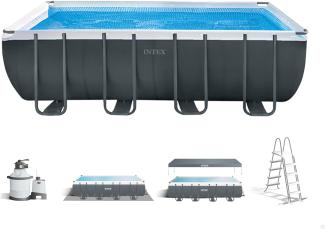 Intex Frame Swimming Pool Set "Ultra Quadra XTR", anthrazit, 549 x 274 x 132 cm,Inkl. Sandfilteranlage