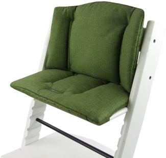 Bambiniwelt Sitzkissen, kompatibel mit Stokke 'Tripp Trapp' Hochstuhl, meliert dunkelgrün