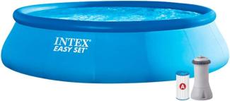 Intex Aufstellpool Easy Pool Set, blau, Ø457x107 cm