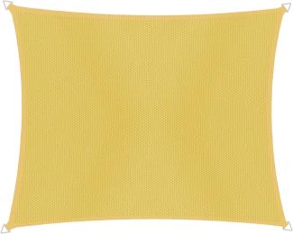 Windhager Segel Sonnensegel Cannes Rechteck 4 x 5 m, Sonnenschutz für Garten & Terrasse, UV-und witterungsbeständig, gelb, 10746