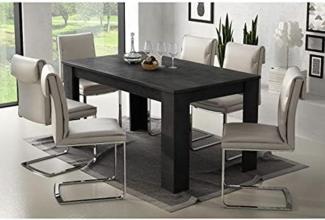 Dmora Ausziehbarer Esstisch, Ausziehbare Konsole, Moderner Tisch mit Verlängerungen, 140 / 200x88h75 cm, Farbe Aschgrau