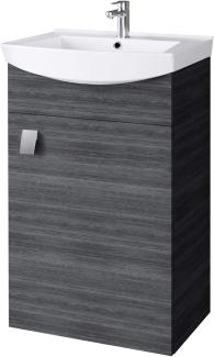 Waschbecken mit Waschbeckenunterschrank/Waschtisch-Unterschrank 45cm Gäste Bad WC (Anthrazit)