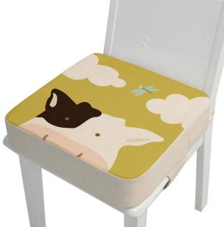 Kinder Sitzkissen Sitzerhöhung Stuhl, Fansu Baby Tragbar Sitzkissen Cartoon Design Quadratische Verstellbar Zerlegbar Kleinkinder Esszimmerstuhl ErhöHen Pad Esszimmer Boostersitze (Kuh,40*40*10cm)