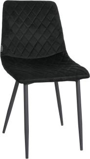 Stuhl Telde Samt (Farbe: schwarz)