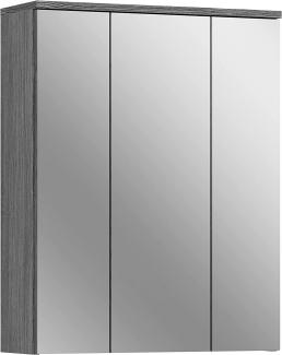 Badezimmer Spiegelschrank Blake in Rauchsilber grau 60 x 77 cm