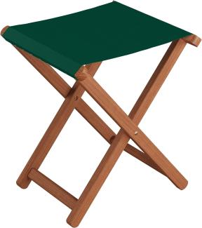 Klappbarer Gartenstuhl X-Stuhl dunkel mit grünem Stoff V-10-216-04Einzelstück