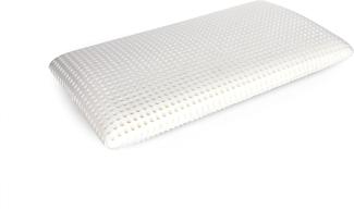 Talamo Italia Kissen für Bett, 100% Made in Italy, Ergonomisches "Seifen"-Kissen aus perforiertem Memory-Schaum, hypoallergen und atmungsaktiv, 70x39xh10 cm