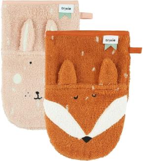 Trixie Waschhandschuhe, 2er-Pack Rabbit - Fox