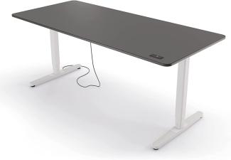 Yaasa Desk Pro II Elektrisch Höhenverstellbarer Schreibtisch, 180 x 80 cm, Dunkelgrau/Schwarz-Weiß, mit Speicherfunktion und Kollisionssensor