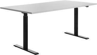 Topstar E-Table Höhenverstellbarer Schreibtisch, Holz, Schwarz/grau, 180x80