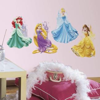 wandaufkleber Disney Prinzessinnen & Schlösser Vinyl 4 Stück
