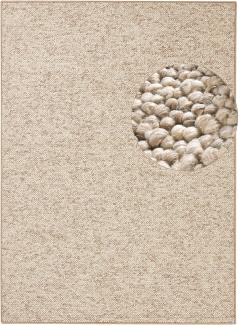 Woll-Optik Teppich Wolly Beige Braun - 140x200x0,1cm