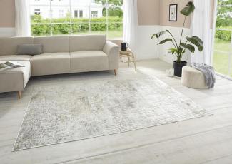 Kurzflor Teppich Chameis Beige Kupfer - 160x230x0,4cm