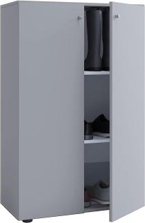 VCM Büroschrank Lona XL mit Drehtüren Grau