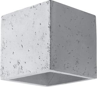 Sollux QUAD moderne Beton Wandleuchte 10x10cm 1-flg. G9