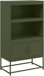 Highboard Olivgrün 68,5x38,5x123,5 cm Stahl 846504