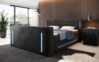 Luxusbetten24 Boxspringbett Divalo, mit TV Lift und Stauraum