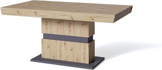 byLIVING Esszimmertisch MATTHEW /Küchen-Tisch 160 cm mit Auszugsfunktion auf 215 cm /Auszugstisch Artisan Eichen-Optik hellbraun /Esstisch ausziehbar mit Einlegeplatte /160-215x90x75cm (LxBxH)