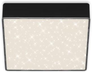 Briloner LED Deckenleuchte Flame Star schwarz 15,7 cm mit Sternenhimmel
