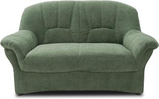 DOMO Collection Bahia FK Sofa, 2er Couch mit Federkernpolsterung, Federkernsofa in klassischem Design, 2 Sitzer, Polstermöbel, grün, 153 cm