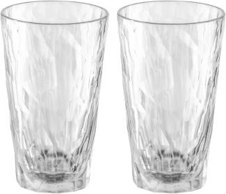 Koziol Superglas 2er-Set Club No. 6, Longdrinkglas, Becher, Kunststoff, Crystal Clear, 300 ml, 4406535