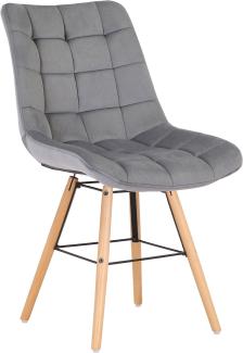 Stuhl Leni Samt (Farbe: grau)