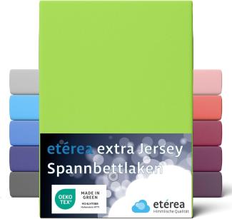 etérea Extra Jersey Spannbettlaken Apfelgrün 140x200 - 160x220 cm