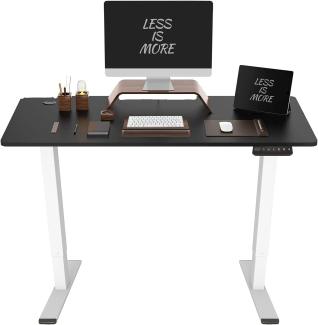 Flexispot Hemera Elektrisch Höhenverstellbarer Schreibtisch mit Tischplatte. Mit Memory-Steuerung und Softstart/-Stop& integriertes Anti-Kollisionssystem (140 x 70 cm, Weiß+Schwarz)