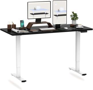 Flexispot Hemera Elektrisch Höhenverstellbarer Schreibtisch mit Tischplatte. Mit Memory-Steuerung und Softstart/-Stop& integriertes Anti-Kollisionssystem (140 x 70 cm, Weiß+Schwarz)