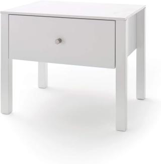 Nachttisch Nola matt weiß lackiert 50 x 40 cm