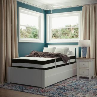 Flash Furniture Hybrid-Taschenfederkernmatratze – Mittelfeste Schaumstoff Matratze für erholsamen Schlaf – Hochwertige Matratze in Einzelgröße – Weiß