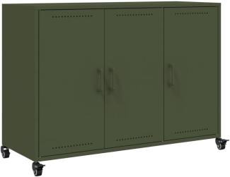 Sideboard Olivgrün 100,5x39x72 cm Kaltgewalzter Stahl 846684