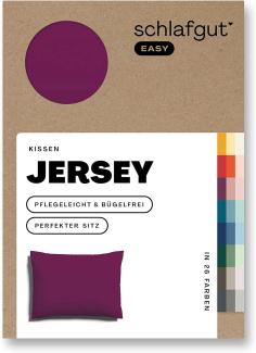 Schlafgut Kissenbezug EASY Jersey | Kissenbezug einzeln 70x90 cm | purple-deep