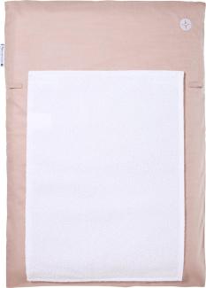 Wickelauflage 50x70 | Wickelunterlage Altrosa | Wickelauflagenbezug inkl. abnehmbares Frottee Handtuch | Alternative zu Wickelauflage abwaschbar