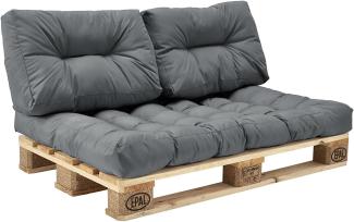 en. casa - Sitzkissen für Palettenmöbel Comfy 80x120x12 cm Hellgrau
