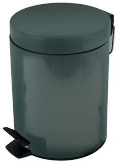 Spirella Kosmetikeimer "Sydney Dunkelgrün" Mülleimer Treteimer Abfalleimer - 5 Liter – mit herausnehmbaren Inneneimer