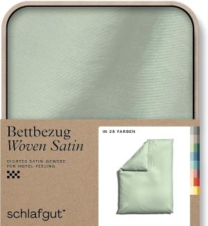 Schlafgut Woven Satin Bettwäsche | Bettbezug einzeln 135x200 - 140x200 cm | green-light