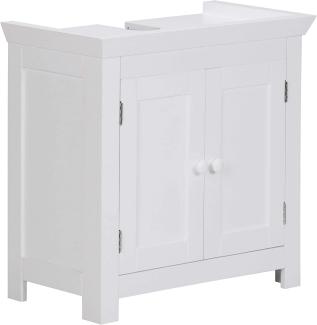 Wohnling Design Waschbeckenunterschrank mit 2 Türen Weiß
