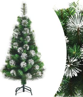 COSTWAY 120cm Künstlicher Weihnachtsbaum mit Schnee, Verschneiter Fichte Kunstbaum mit 160 Zweigen Metallständer, Kiefer Scharnier-Baum Tannenbaum Christbaum für zuhause, Büro