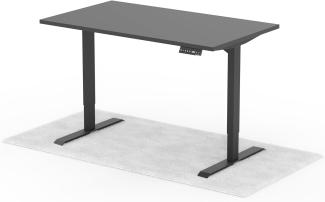 elektrisch höhenverstellbarer Schreibtisch DESK 140 x 80 cm - Gestell Schwarz, Platte Anthrazit