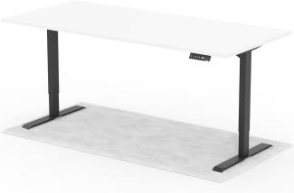 elektrisch höhenverstellbarer Schreibtisch DESK 200 x 90 cm - Gestell Schwarz, Platte Weiss