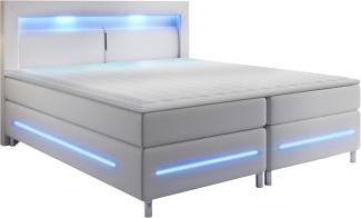 Boxspringbett Amarante LED, Blauer LED-Beleuchtung, Farbe: Soft-KM 010