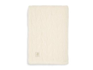 Jollein Spring Knit Fleece Bettdecke Ivory 100 x 150 cm Weiß off white
