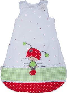 Herding Baby Best Baby-Schlafsack, Käferchen Motiv, 70 cm, Seitlich umlaufender Reißverschluss und Druckknöpfe, Weiß