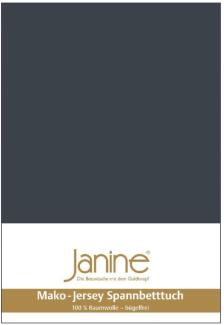 Janine Spannbetttuch 5007 Mako Jersey 180/200 bis 200/200 cm Titan Fb. 78