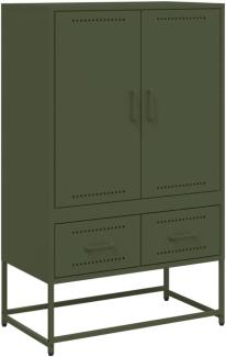 Highboard Olivgrün 68x39x111,5 cm Kaltgewalzter Stahl 846612