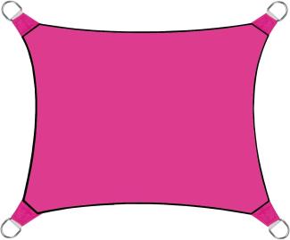 Sonnensegel Rechteckig 2x3m Pink - Sonnenschutzsegel für Balkon / Terrassensegel