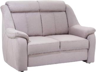 Cavadore 2er Sofa Beata moderne 2-sitzige Couch, Mikrofaser, hellgrau, 138 x 98 x 92 cm